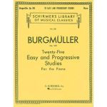 BURGMULLER- 25 EASY & PROGRESSIVE STUDIES PIANO,op.100  BK  HALLEONARD 50255330