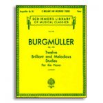 BURGMULLER-12 BRILLIANT MELODIOUS STUDIES,op.105 (PIANO)  BK HALLEONARD 50256180