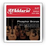 Струны для акустических гитар D`ADDARIO EJ17 PHOSPHOR BRONZE MEDIUM 13-56
