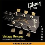 Струны для электрогитары, материал никель GIBSON SEG-VR9 VINTAGE RE-ISSUE PURE NICKEL WOUND