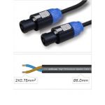 Готовый акустический кабель Roxtone SSSS275L5, 2x0.75 кв.мм,вн.диаметр 6 мм, 5 м