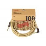 Инструментальный кабель FENDER 10' ANGLED FESTIVAL INSTRUMENT CABLE PURE HEMP NATURAL